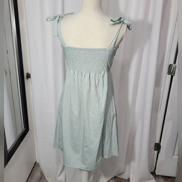 Clarisbelle shoulder tie cute mint green dress - Picture 10 of 13
